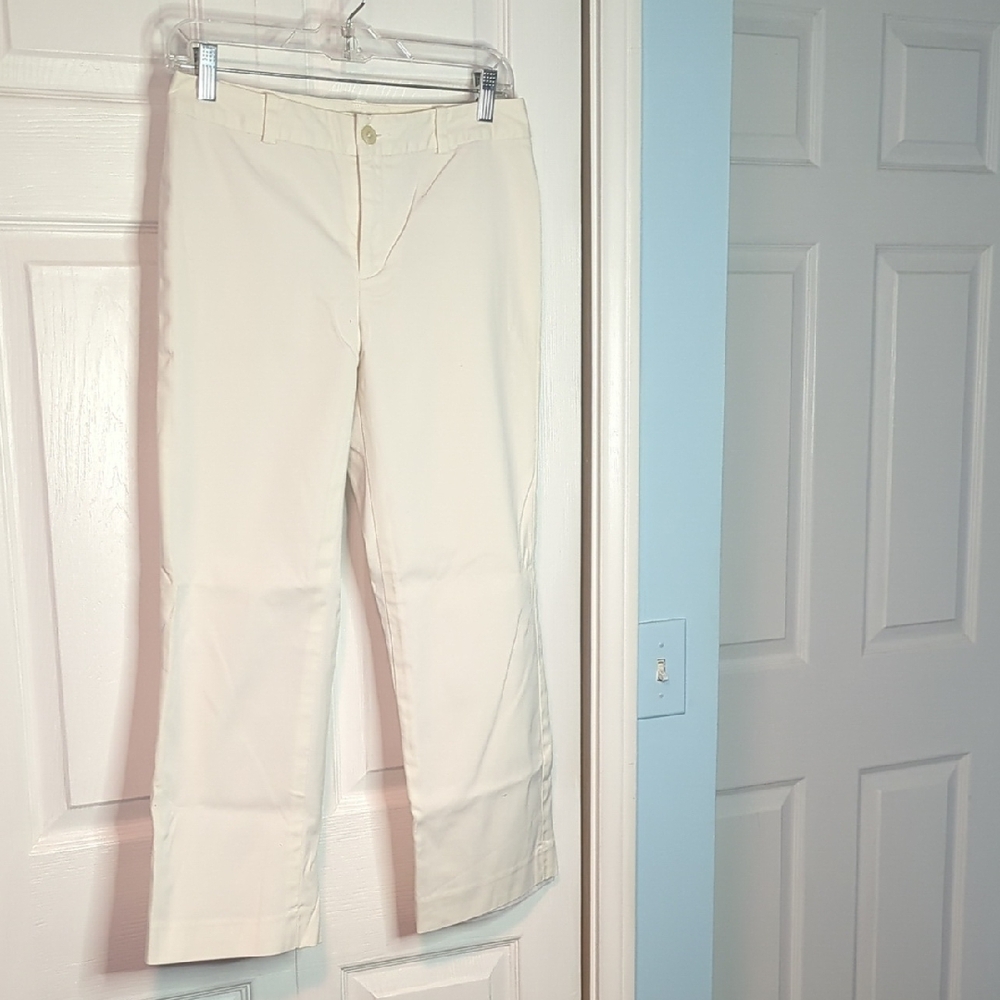 White/Cream  Straight-Leg Pants